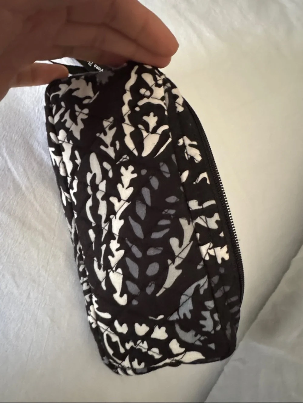 Vera Bradley Black & White Quilted Zip small Pouch